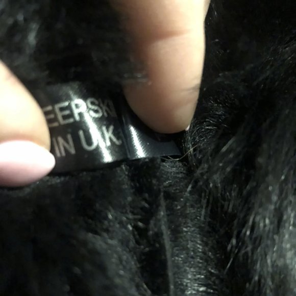 WOMEN'S Chas Mackenzie REAL SHEEPSKIN COAT SIZE XL MADE IN UK/ ENGLAND - Picture 7 of 8